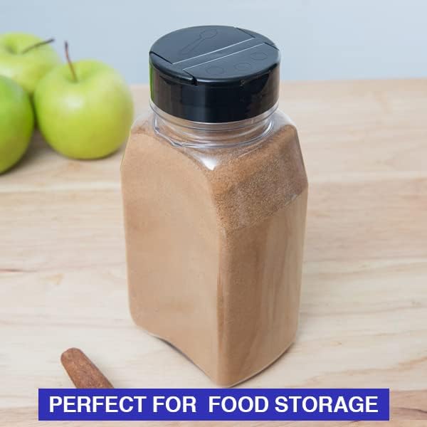 Mountain West Plastic Spice Jars with Shaker Lids (16 fl oz, 4-Pack) Reusable Jars Perfect for an Organized Kitchen - Image 5