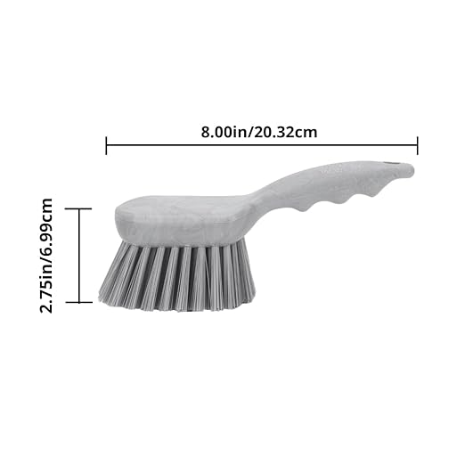 SPARTA 40541EC68 Plastic Scrub Brush, Utility Brush, Kitchen Brush With Hanging Hole For Cleaning, 8 Inches, Purple (Pack of 1)