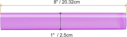 HARFINGTON Acrylic Clay Roller 8 Inch x 1 Inch Solid Non-Stick Plastic Round Tube Roller Polymer Clay Rod Fondant Rolling Pin for Shaping, Sculpting, Modeling DIY Crafts, Purple