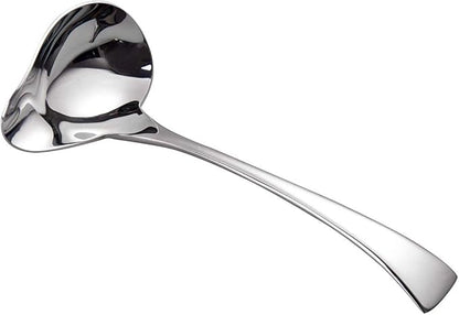IMEEA 7-Inch Small Sauce Ladle with Pour Spout 18/10 Stainless Steel Drizzle Spoon for Gravy, Dressing, Sauce