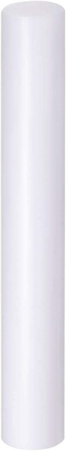 HARFINGTON Acrylic Clay Roller 7.28 Inch x 1 Inch Solid Non-Stick Plastic Round Tube Roller Polymer Clay Rod Fondant Rolling Pin for Shaping, Sculpting, Modeling DIY Crafts, White