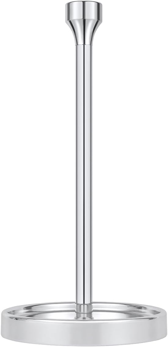Ivilon Countertop Paper Towel Holder - Modern Bell End Minimalist Design - Color Chrome by Ivilon