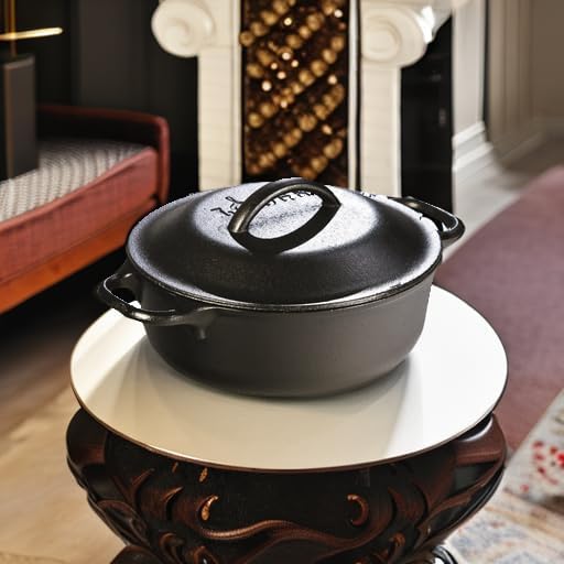Lodge Cast Iron Dutch Oven - Loop Handle Cooking Vessel - Even Heat Retention - Oven-Safe, Versatile Pot - 2 Quart - Image 5