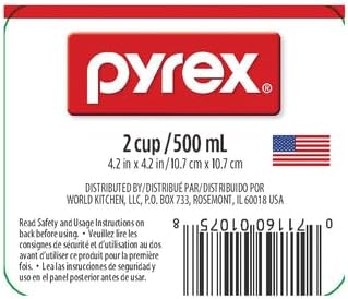 Pyrex Prepware 6001075 Measuring Cup, Red Graphics, Clear - Image 7