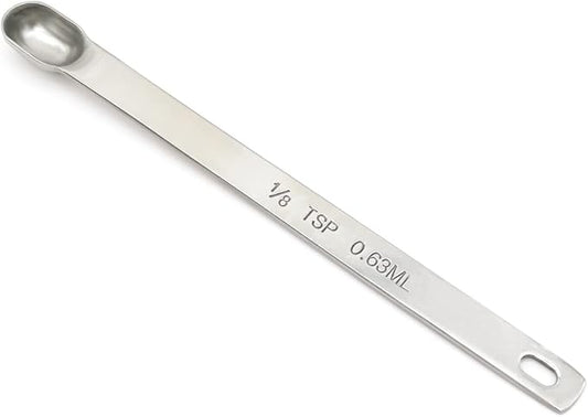 1PCS 1/8tsp (0.63ml) Single Measuring Spoon, Stainless Steel Long Handle Individual Teaspoons Only by BERYLER