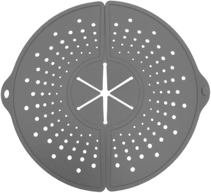 Splatter Screen Guard for Frying Pan, 14×12.7Inch Foldable Splatter-Proof Hollow Pan Silicone Cover for Cooking & Frying
