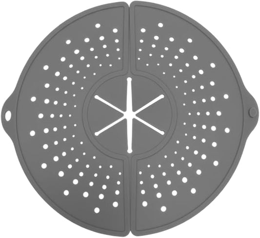 Splatter Screen Guard for Frying Pan, 14×12.7Inch Foldable Splatter-Proof Hollow Pan Silicone Cover for Cooking & Frying