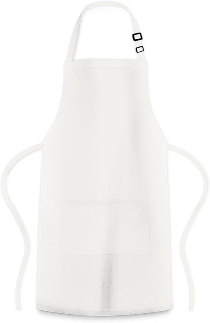 Adjustable Bib Apron 100% Polyester Kitchen Aprons Waterdrop Resistant Aprons with Adjustable Strap, Pockets & Long Ties