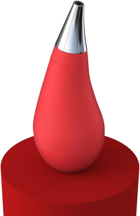 Kitchen Bathroom Counter top Squeezable Soap Dispensers Tear Drop Shape Bottle (Red, ~7oz) - Image 4