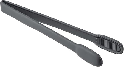 carrotez Silicone Cooking Kitchen Tongs, Anti-Slip,Non-Scratch Serving Tongs 9.25 Inches - Dark Gray