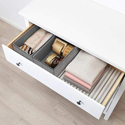 Criusia Foldable Underwear Drawer Organizer, Closet Dividers, Storage Box for Clothes, Socks (6 Bins, Gray) (Pack of 2) - Image 8