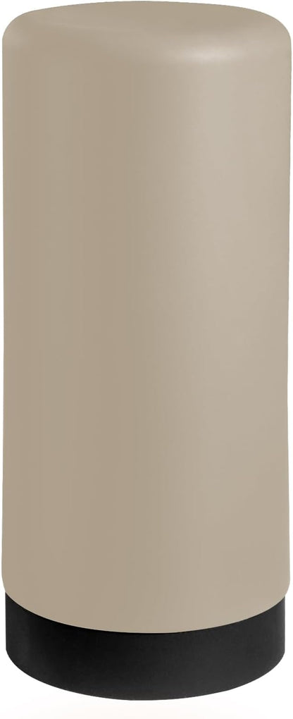 ElmRidge Dish Soap Silicone Dispenser for Kitchen Sink,Squeeze Washing Up Liquid and Hand Soap,Round refillable Silicone Bottles,Easy to Fill and to use, 8.5 oz,Black 2.4 x 2.4 x 5.5 inches (Taupe) - Image 3