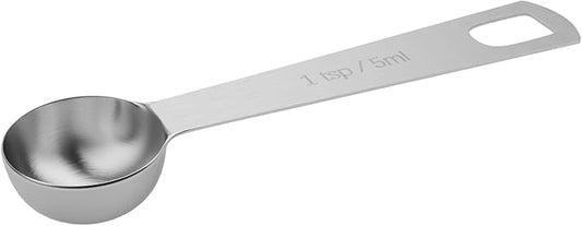 1PCS 1tsp (1/3tbsp, 5ml) Single Measuring Spoon, Stainless Steel Individual Teaspoons Only by BERYLER