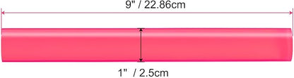 HARFINGTON Acrylic Clay Roller 9 Inch x 1 Inch Solid Non-Stick Plastic Round Tube Roller Polymer Clay Rod Fondant Rolling Pin for Shaping, Sculpting, Modeling DIY Crafts, Rose Red
