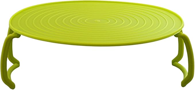 Microwave Multipurpose 4 in 1 Tray Stand Rack Splatter Guard Carry Tray Stacking Shelf (1, Green)