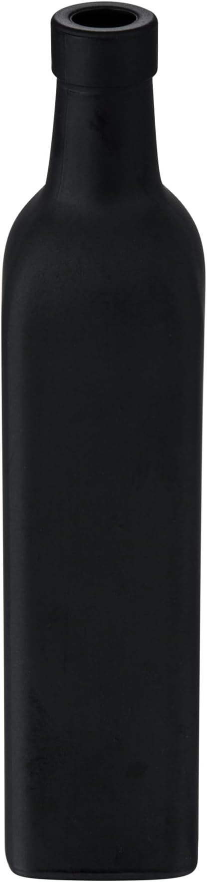 Restaurantware RW Base 16.9 Ounce Olive Oil Dispenser 1 Kitchen Oil Dispenser Bottle - With Stainless Steel Pourer Non-Leaking Black Glass Olive Oil Pourer For Cooking Or Salad Dressings
