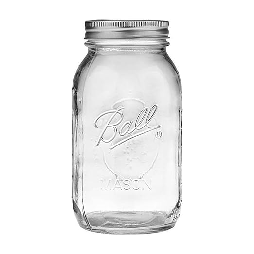 Ball Regular Mouth Glass Mason Jars with Lids and Bands, Used for Canning, Pickling, Juice, Jam, Jelly, Quart Size 32 Ounce (Pack of 3) - Image 2