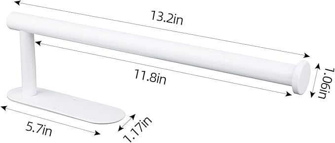 Paper Towel Holders,Paper Towels Rolls - for Kitchen,Paper Towels Bulk- Self-Adhesive Under Cabinet,Both Available in Adhesive and Screws,Stainless Steel Paper Towel Holder(White) - Image 5