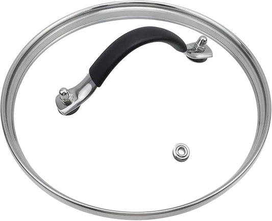 Antrader Glass Lid,7"Tempered Replacement Lid with Silicone Handle for Any Cookware（ID:7.03"-OD:7.56")