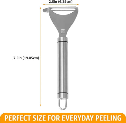 Potato Peeler Stainless Steel, Y Peeler Multifunctional Vegetable Peeler for Kitchen, Ultra Sharp Swivel Blade, Fruit & Veggie Peeler, Built-in Eye Remover, Hang Loop