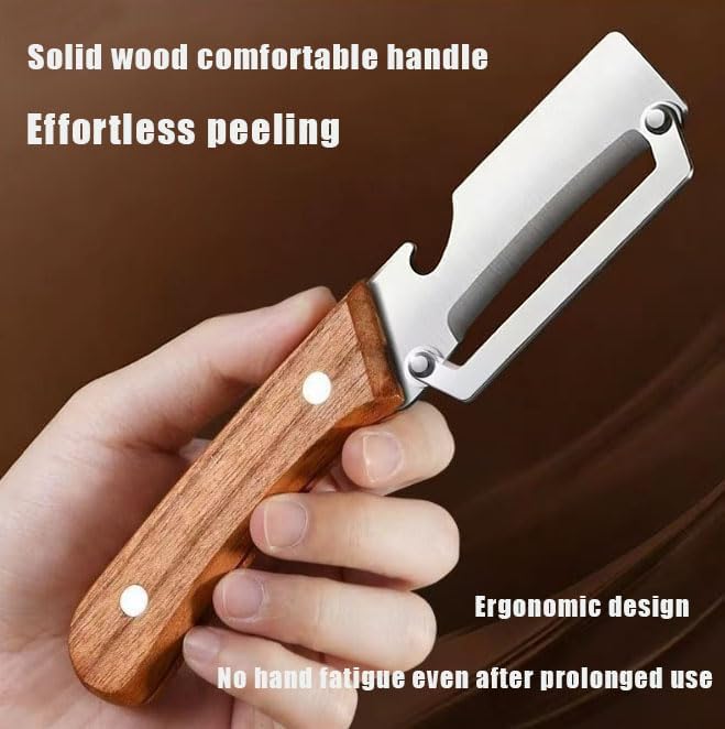 Multi-Functional Vegetable Peeler for Kitchen, with Ergonomic Non-Slip Handle, Good Sturdy, 2 in 1 Fruit Peeler and Bottle Opener, best for potato, vegetable, apple, carrot and more(2pcs) - Image 2