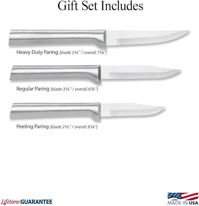 Rada Cutlery Paring Knife Galore Gift Set (S01), 3-Piece Knife Set, Stainless Steel Blades, Sliver Handle - Image 2