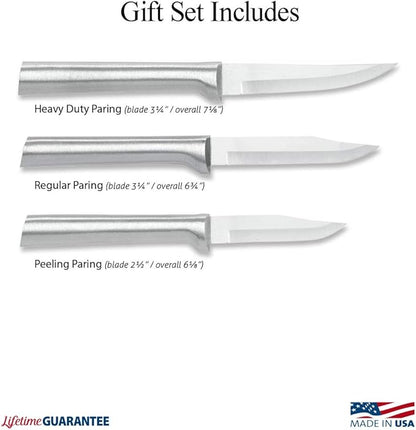 Rada Cutlery Paring Knife Galore Gift Set (S01), 3-Piece Knife Set, Stainless Steel Blades, Sliver Handle - Image 2