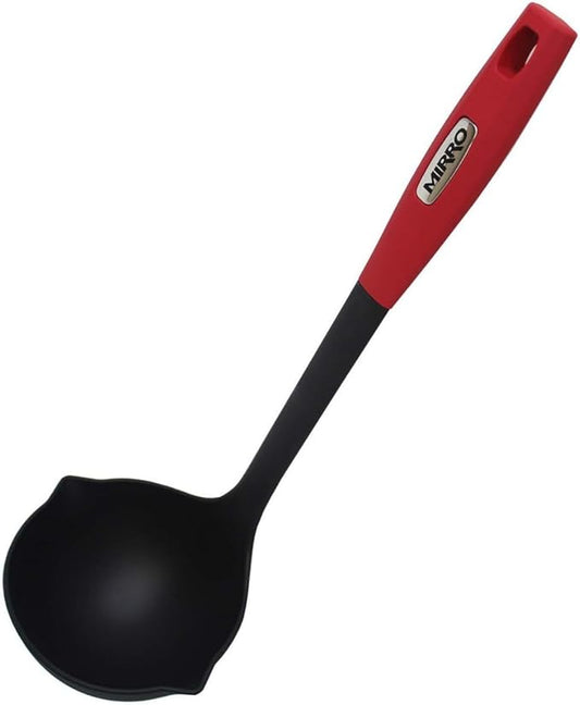 MIRRO 8oz XL Canning Ladle, Black with Red Handle