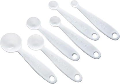 Chef Craft Select Measuring Spoon Set, 6 Piece Set, White by ChefCraft