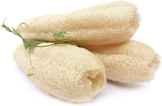 Natural Whole Loofah Sponge (Pack 3) - Exfoliating Body for Bath or Dish Scrubber for Kitchen - 100% Biodegradable Compostable, Dishwashing Scouring Pad, Zero Waste by MiwPiw