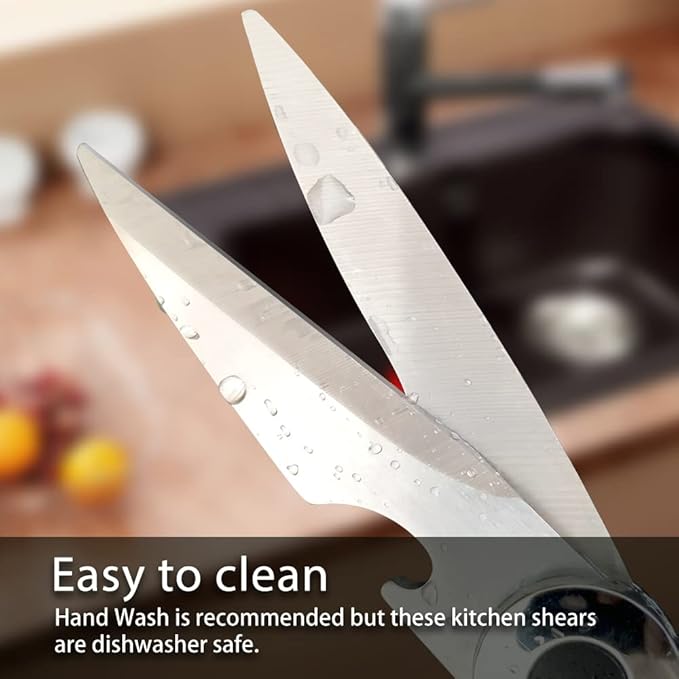 Kitchen Scissors 2 Pack Kitchen Shears All Purpose Heavy Duty Dishwasher Safe Multipurpose Utility Sharp Scissors for Food, Meat, poultry, Vegetable - Image 5
