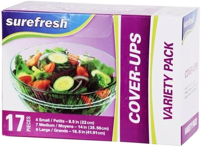Reusable Stretch to Fit Food Covers, Variety Pack Cover-ups for Bowls Plates Cans Cups (2 pack)