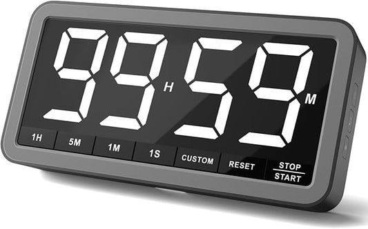 VOCOO Digital Kitchen Timer with 7.8” Extra Large Display, Magnetic LED with 3 Brightness, 4 Alarms and 3 Volume Levels, Battery Powered Countdown Count Up Timer for Cooking, Classroom, Home Gym by Home