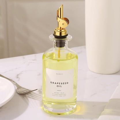 Molimoli Glass Oil Dispenser Bottle for Kitchen, Weighted Pourer, Olive Oil Cruet | 350ml, Set of 1 - Image 8