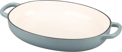 EDGING CASTING Enameled Oval Cast Iron Dutch Oven Pot with Lid, Bread Dutch Oven for Sourdough Bread Baking, Dutch Oven Bread, Bread Oven, 6QT, Seasalt - Image 8