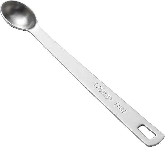 1PCS 1/5 Teaspoon(1/5tsp, 1ml) Single Tiny Measuring Spoon, Small Individual Stainless Steel Measure Spoons Only by BERYLER