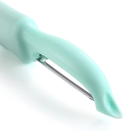 Spring Chef Premium Stainless Steel Vegetable Peeler, Dishwasher Safe Potato Peelers for Kitchen with Soft Grip Handle, Perfect for Apple, Fruit, Veggie, Carrot, Cucumber, Ginger - Set of 2 - Mint - Image 9