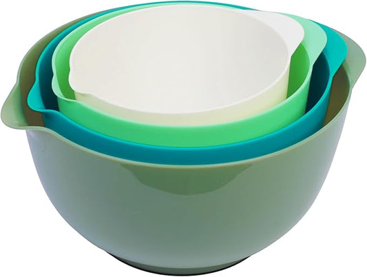 BoxedHome Classic Mixing Bowl Set, BPA Free Plastic, Microwave and Dishwasher Safe, 4.5 quarts (Army Green) by BoxedHomeProducts