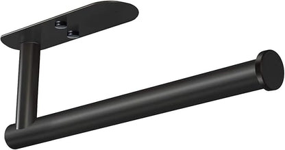VAEHOLD Adhesive Paper Towel Holder Under Cabinet Wall Mount for Kitchen Paper Towel, Black Paper Towel Roll Holder Stick to Wall, Stainless Steel（Black） by VAEHOLD