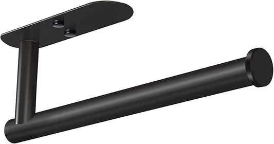 VAEHOLD Adhesive Paper Towel Holder Under Cabinet Wall Mount for Kitchen Paper Towel, Black Paper Towel Roll Holder Stick to Wall, Stainless Steel（Black） by VAEHOLD