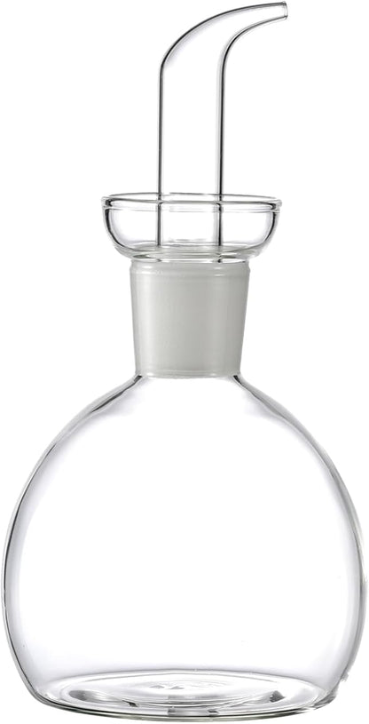 ELETON Cylindrical 28 oz Olive Oil Dispenser Bottle Glass with No Drip Spout -Olive Oil & Vinegar Dispenser Glass Cruet Decanter- Glassware Seal Handicraft Easy Clean Drip Free Bottles for Kitchen