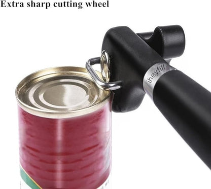 Safety Manual Can Tin Opener,Stainless Steel Ergonomic Anti Slip Design with Smooth Edge Side Cut No Sharp Cuts Can Opener,Lid Lifter that Won't Touch Food - Image 5