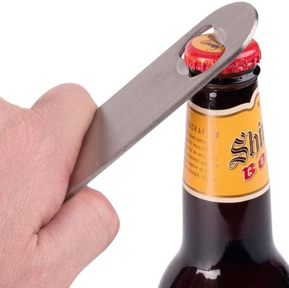 KISEER Heavy Duty Stainless Steel Flat Bottle Opener, 4 Pack Beer Bottle Opener for Kitchen, Bar or Restaurant - Image 3