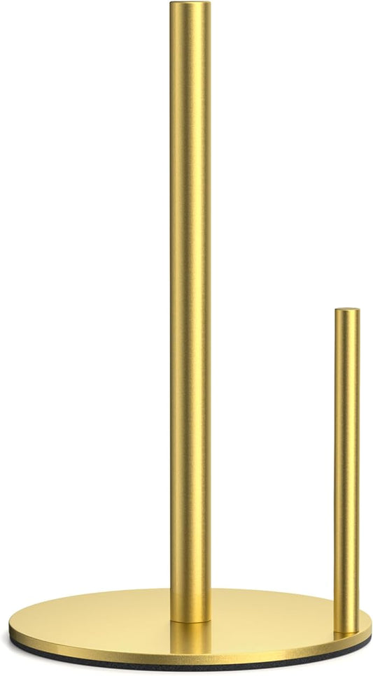 Paper Towel Holder Countertop, Stainless Steel, Gold, for Kitchen, Pantry, RV by Josmimic