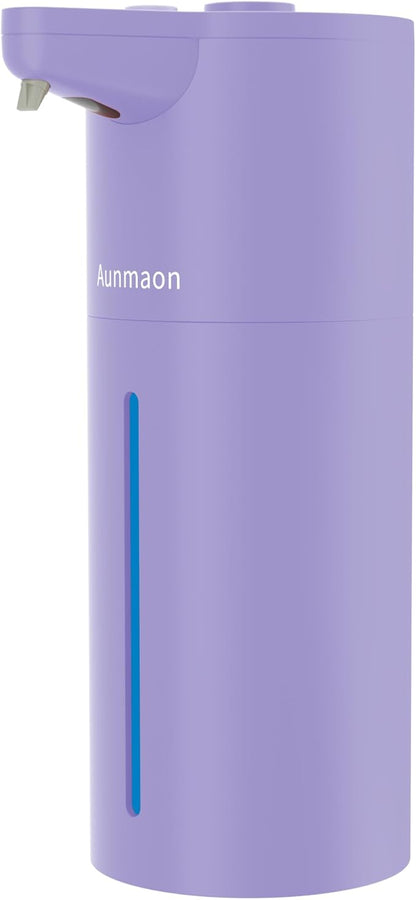 Aunmaon Automatic Soap Dispenser Touchless, Hands-Free, Multi Adjustable Volume, Long Battery Life, Compatible with Thick & Thin Dish/Hand Soap for Bathroom and Kitchen, Easy for Toddlers, Purple by Aunmaon