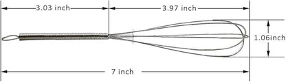 CHuangQi (Pack of 12) 7 inch Stainless Steel Whisk for Cooking, Blending, Whisking, Beating, Stirring, Balloon Whisk/Kitchen Whisk - Image 2