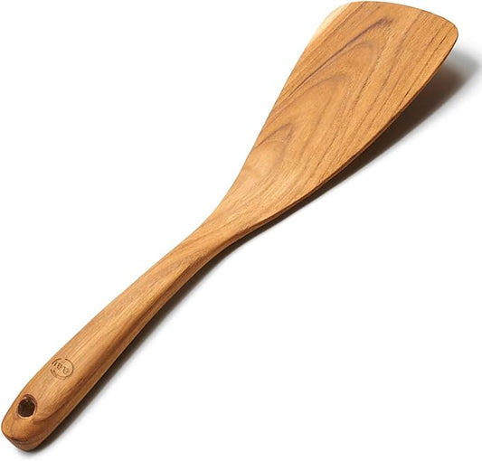 FAAY 11.5 Inch Teak Wood Spatula/Turner for RIGHT Hand | Versatile Spatula, Durable, Healthy and High Moist Resistance for Non Stick Cookware by FAAY