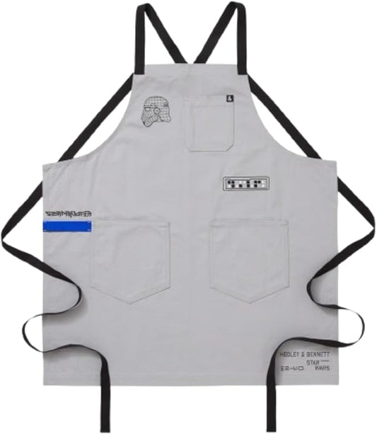 hedley & bennett Crossback Apron Collection - Adjustable Chef Aprons with 3 Pockets for Cooking and Grilling, STAR WARS™ Stormtrooper