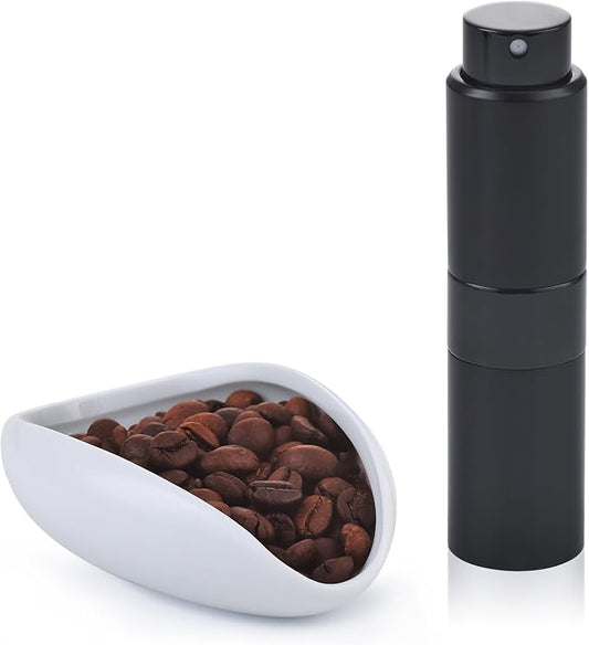 Lulupack Coffee Bean Dosing Cup with 20ML Spray Bottle, Coffee Measuring Cups & Espresso Bean Spritzer Kit