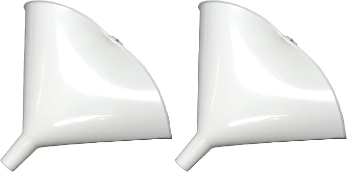 Chef Craft Select Plastic Folding Funnel, 5 inch Diameter 12 Ounce Capacity, White (Pack of 2)